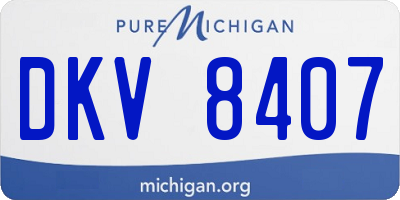 MI license plate DKV8407