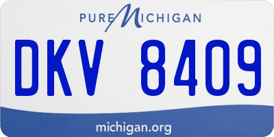 MI license plate DKV8409