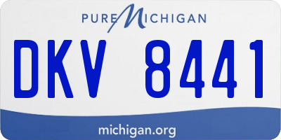 MI license plate DKV8441