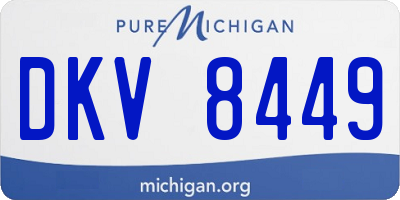 MI license plate DKV8449