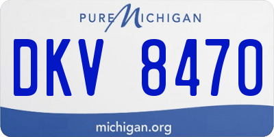 MI license plate DKV8470