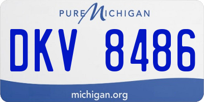MI license plate DKV8486