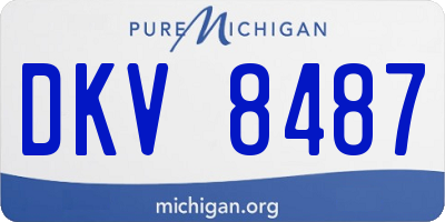 MI license plate DKV8487