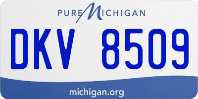MI license plate DKV8509