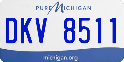 MI license plate DKV8511