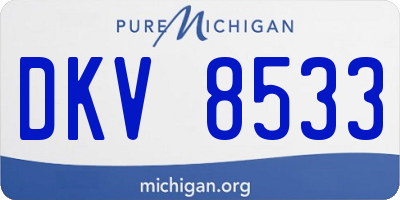 MI license plate DKV8533