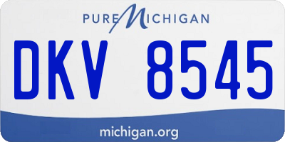 MI license plate DKV8545