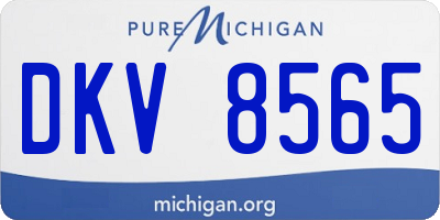 MI license plate DKV8565
