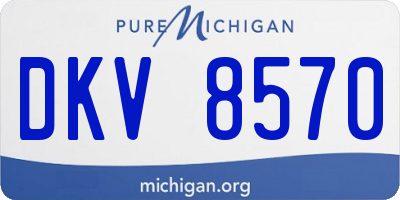 MI license plate DKV8570