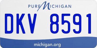 MI license plate DKV8591