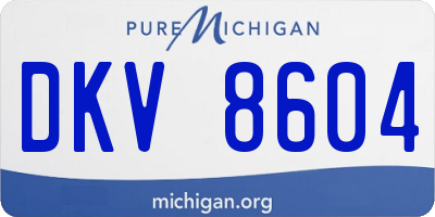 MI license plate DKV8604