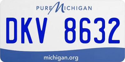 MI license plate DKV8632