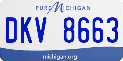 MI license plate DKV8663