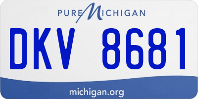 MI license plate DKV8681