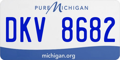 MI license plate DKV8682