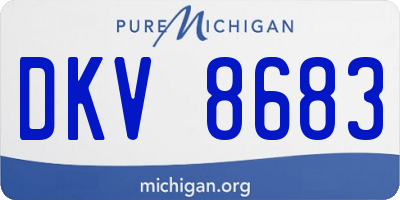 MI license plate DKV8683
