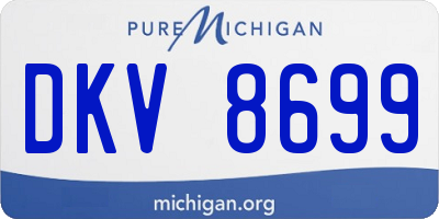 MI license plate DKV8699