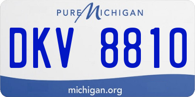 MI license plate DKV8810