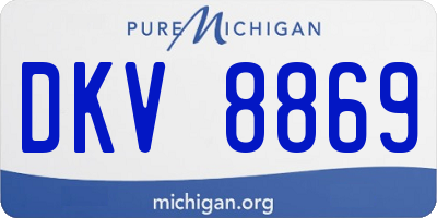 MI license plate DKV8869