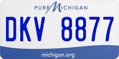 MI license plate DKV8877