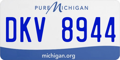 MI license plate DKV8944