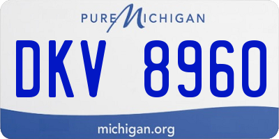 MI license plate DKV8960