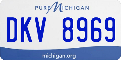 MI license plate DKV8969