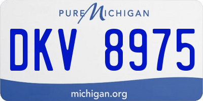 MI license plate DKV8975