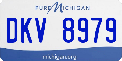 MI license plate DKV8979