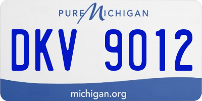 MI license plate DKV9012