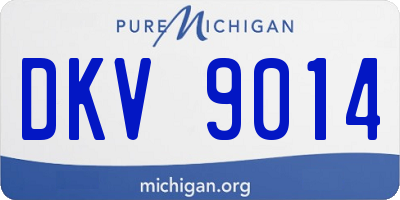 MI license plate DKV9014