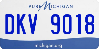 MI license plate DKV9018