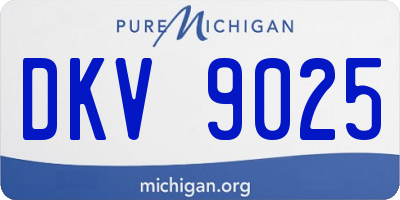 MI license plate DKV9025