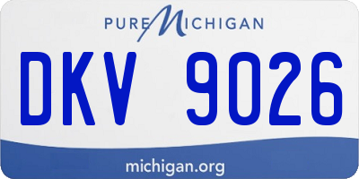 MI license plate DKV9026