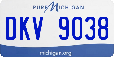 MI license plate DKV9038