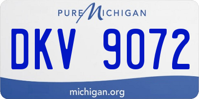 MI license plate DKV9072