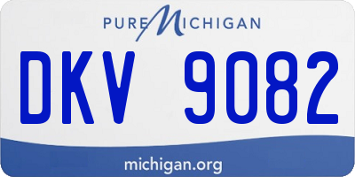 MI license plate DKV9082
