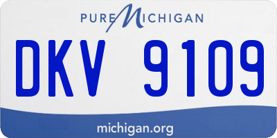 MI license plate DKV9109
