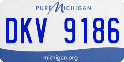 MI license plate DKV9186
