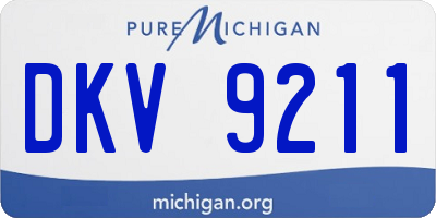 MI license plate DKV9211