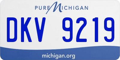 MI license plate DKV9219