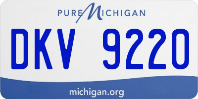 MI license plate DKV9220