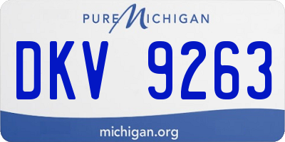 MI license plate DKV9263