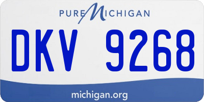 MI license plate DKV9268