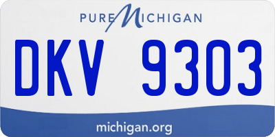 MI license plate DKV9303