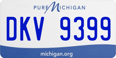 MI license plate DKV9399
