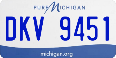 MI license plate DKV9451