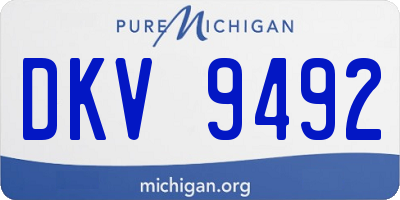 MI license plate DKV9492