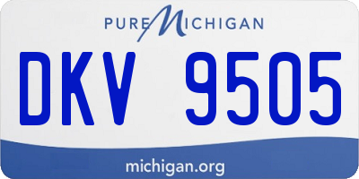 MI license plate DKV9505