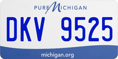 MI license plate DKV9525